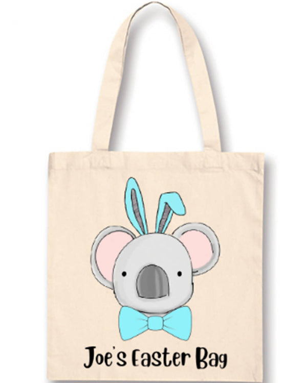 Blue Easter Koala Personalised Easter Bag