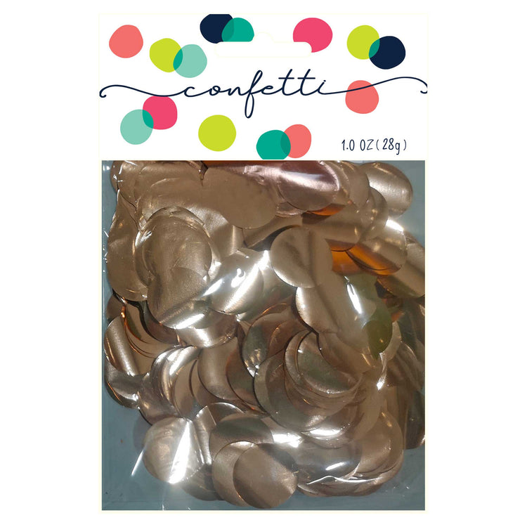 Confetti Circles Metallic Rose Gold 2cm Foil 28g