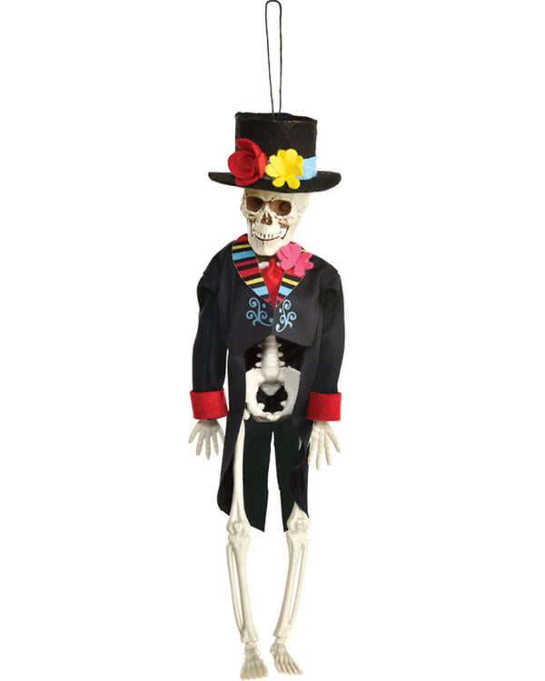 Day of the Dead Hanging Skeleton Groom Prop 30cm