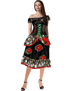 Day of the Dead Elegant Senorita Womens Costume