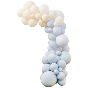 Balloon Arch Blue Cream & White Pack of 78