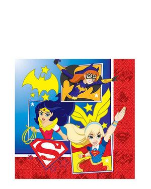 DC Super Hero Girls Lunch Napkins Pack of 16