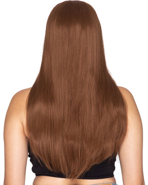 Deluxe Straight Long Brown Wig