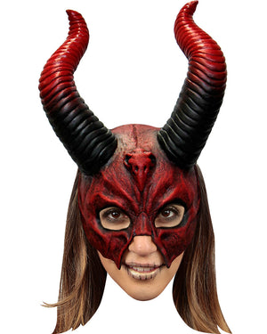 Devil Mythical Horned Skull Deluxe Mask