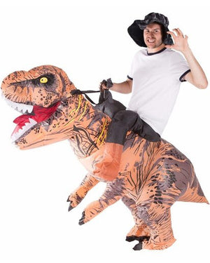 Dinosaur Ride On Inflatable Adult Costume