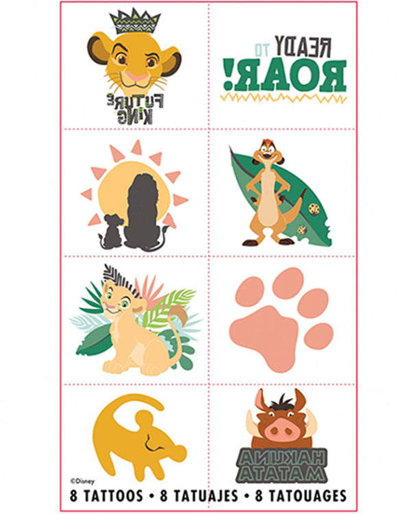 Disney Lion King Tattoos Pack of 8