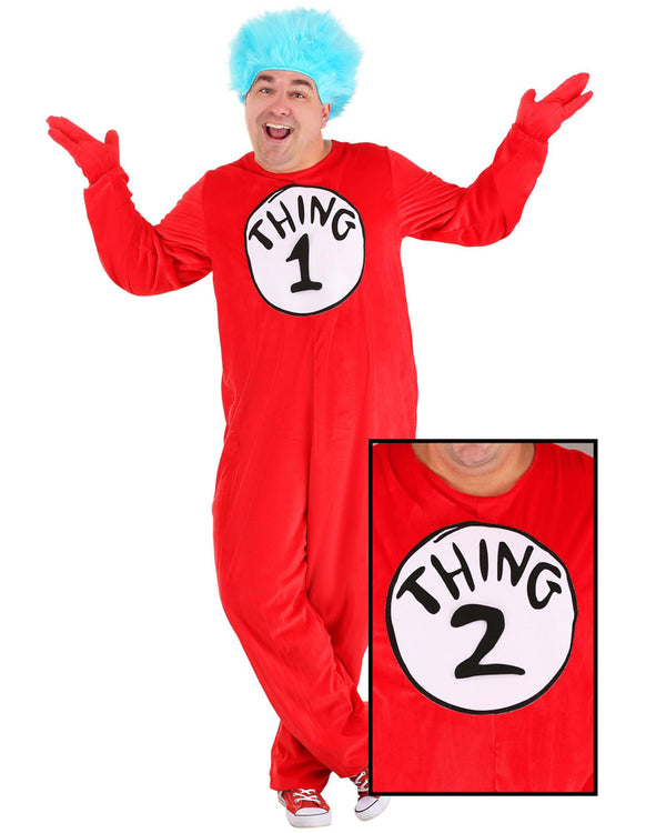 Dr Seuss Thing 1 and 2 Deluxe Adult Plus Size Costume