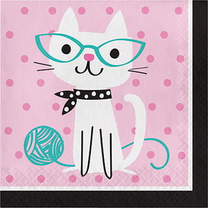 Purrfect Party Lunch Napkins Pack of 12