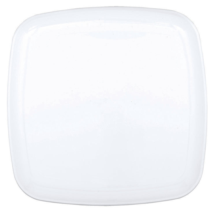 Square Platter White Plastic 35cm