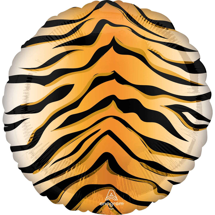 45cm Standard HX Tiger Print Animalz S18 Balloon