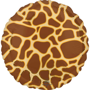 45cm Standard HX Giraffe Print Animalz S18 Balloon