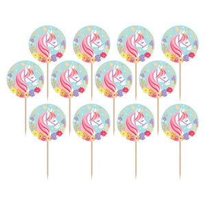 Magical Unicorn Foil Picks Pack of 24