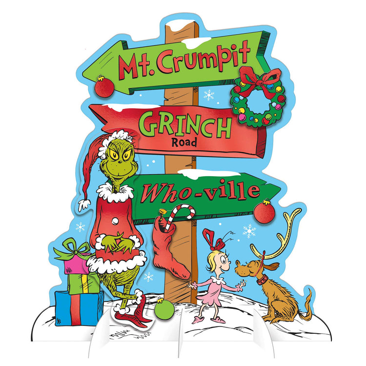 Dr Seuss The Grinch Table Directional Sign Decoration