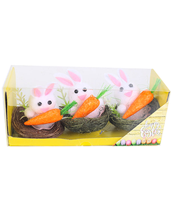 Easter Bunny with Carrot Decoration