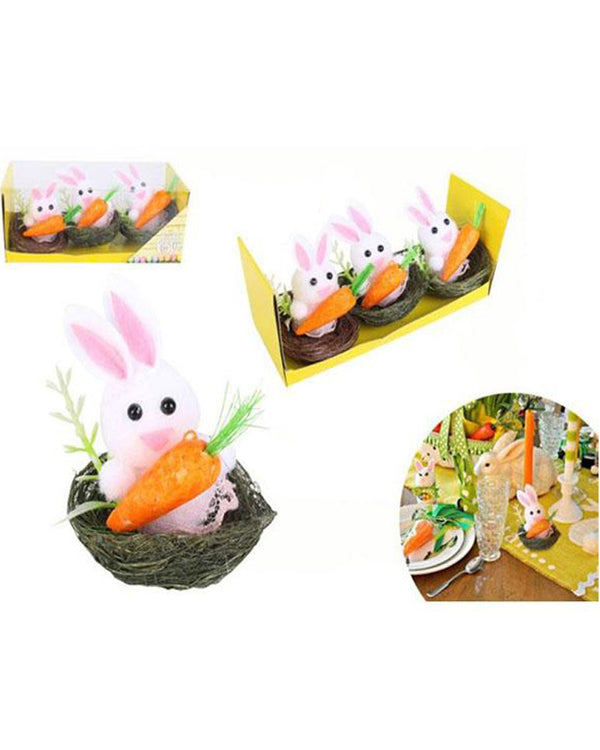 Easter Bunny with Carrot Decoration