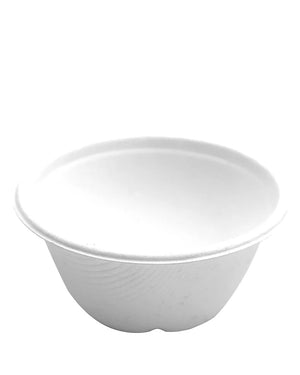 Eco White 100ml Round Sugarcane Bowls Pack of 50