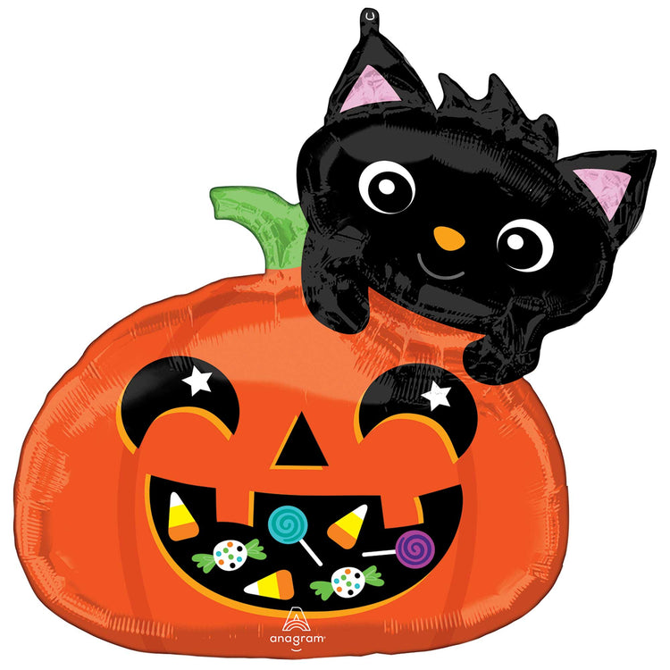 SuperShape XL Cat and Candy Pumpkin P35