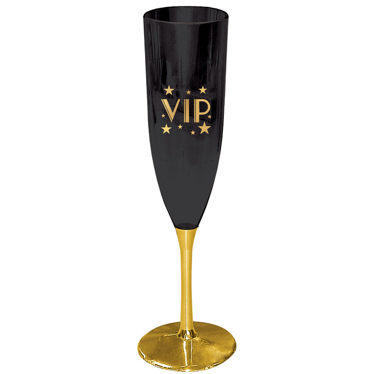 Glitz & Glam VIP Plastic Champagne Glasses Pack of 4