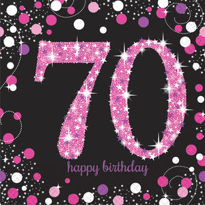 Pink Celebration 70 Lunch Napkins Pack of 16