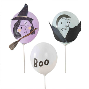 Boo Crew Vampire and Witch Balloon Bundle