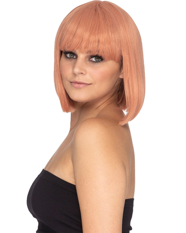 Fashion Deluxe Peaches and Cream Pink Bob Wig