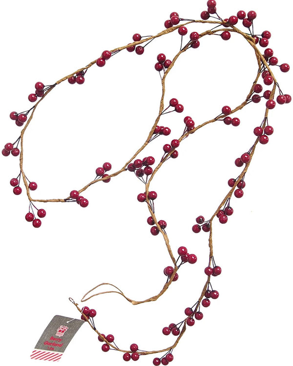 Christmas Garland Red Berries 1.5m