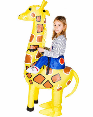 Giraffe Ride On Inflatable Kids Costume