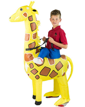 Giraffe Ride On Inflatable Kids Costume