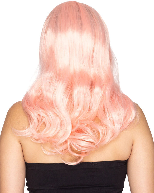 Glamour Deluxe Fairy Floss Pink Long Wavy Wig