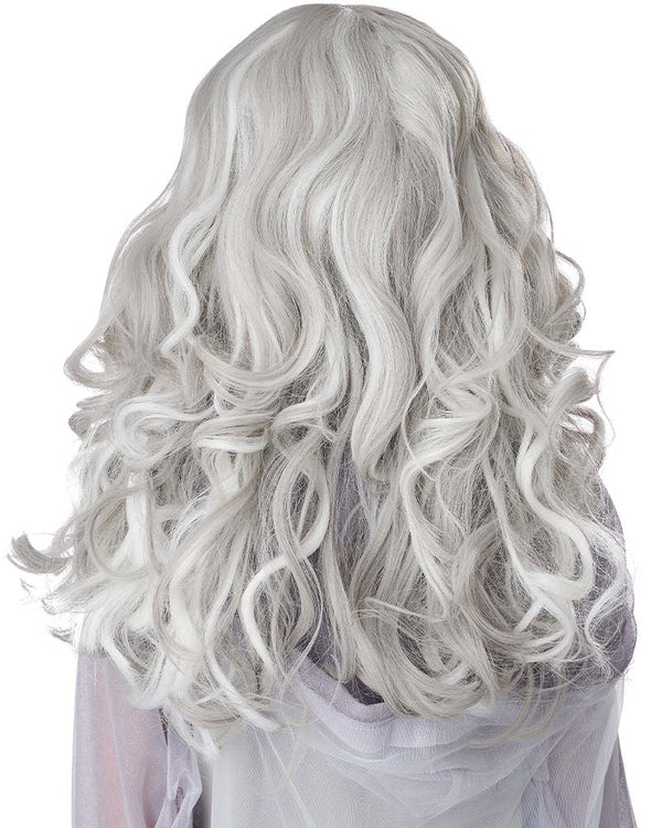 Glow in the Dark Ghost Long Grey Kids Wig