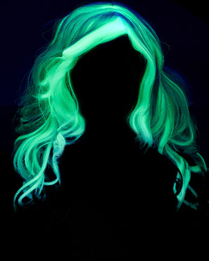 Glow in the Dark Ghost Long Grey Kids Wig