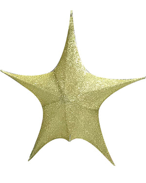 Gold Pop-Up Tinsel Star 65cm