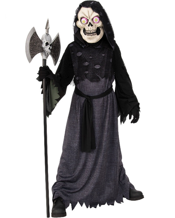 Google Eyed Skeleton Reaper Boys Costume