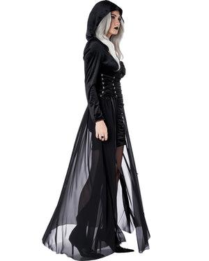 Gothic Hooded Dress Womens Costume