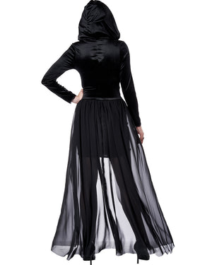 Gothic Hooded Dress Womens Costume