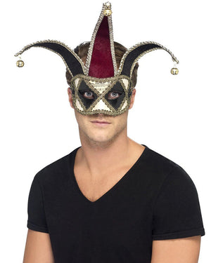 Gothic Venetian Harlequin Half Mask