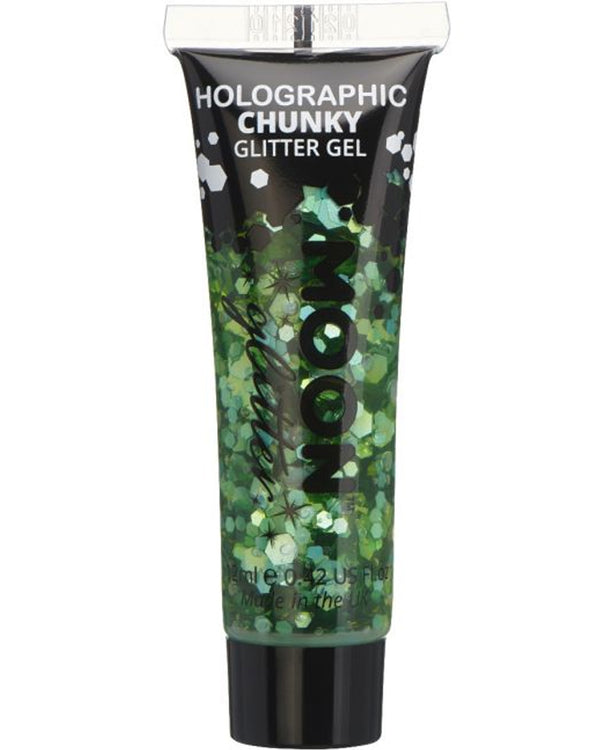 Green Chunky Holographic Body Glitter Gel 12ml