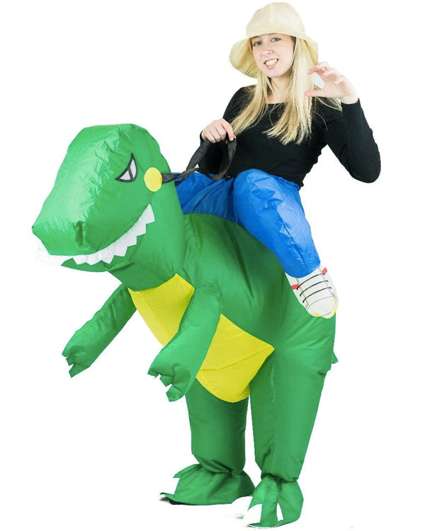 Green Dinosaur Inflatable Adult Costume