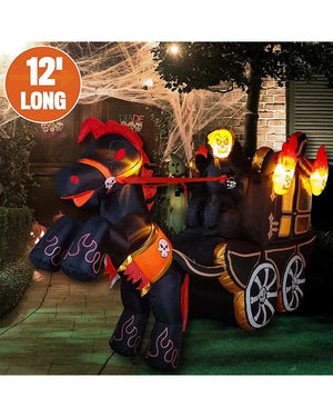 Halloween Carriage Lawn Inflatable 3.6m