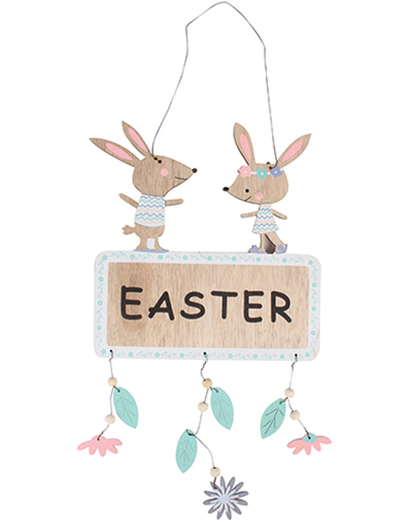 Hanging Easter Bunny Board Decoration