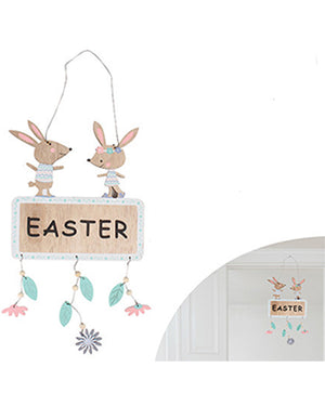 Hanging Easter Bunny Board Decoration