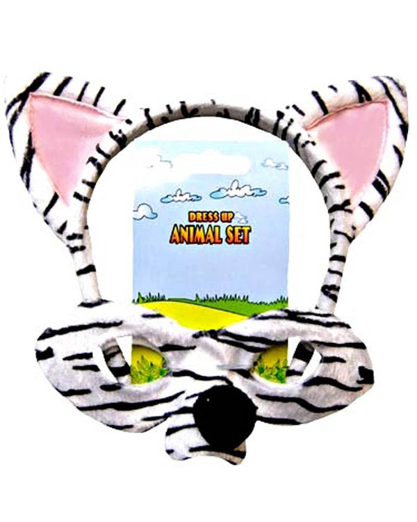 Zebra Headband and Mask Set