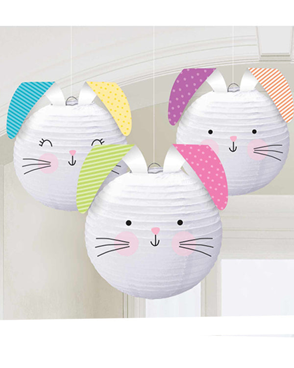 Hello Bunny Paper Lanterns Pack of 3