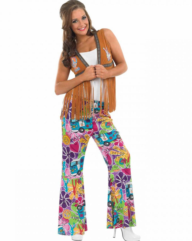 60s Hippie Waistcoat Womens Costume