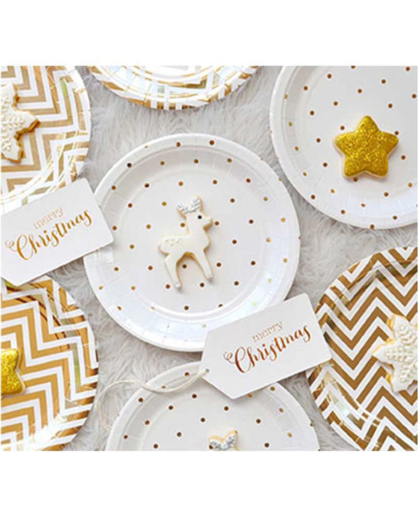 Gold Merry Christmas Tags Pack of 12