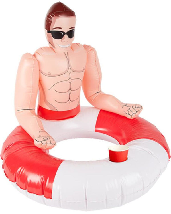 Inflatable Lifeguard Hunk Swim Ring 88cm