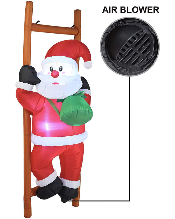 Large Climbing Santa Christmas Lawn Inflatable 1.8m