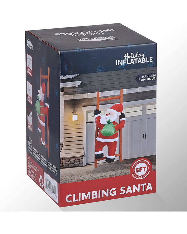 Large Climbing Santa Christmas Lawn Inflatable 1.8m