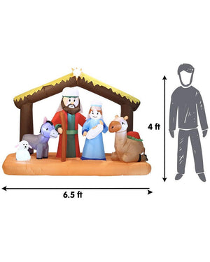 Large Nativity Scene Christmas Lawn Inflatable 2m