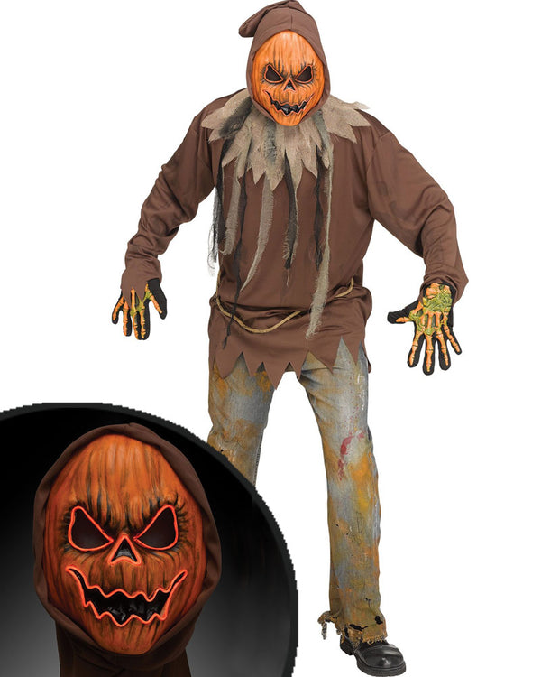 Light Up Pumpkin Mens Costume